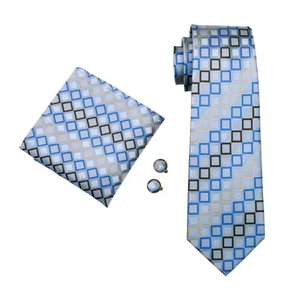 BLEWZ SILK TIE~SQUARE~CUFF SETZ - Picture 4 of 8